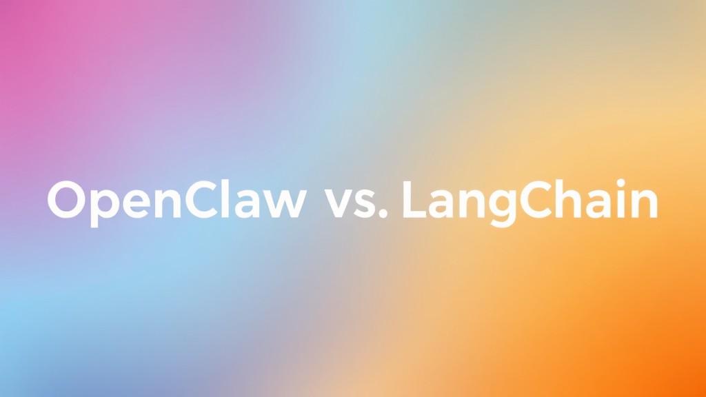 Openclaw Vs Langchain A Beginn